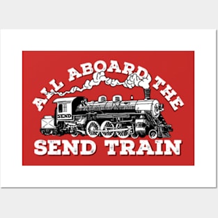 All Aboard of the Send Train - Climbing Pun Posters and Art